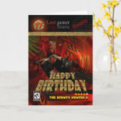 17番目の誕生日カードゲーマーズザバウンティハンター カード (黄色い花)