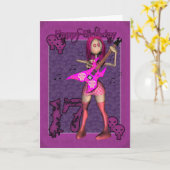 17番目の誕生日カード(Monies H.I.P Rag Doll付き) カード (黄色い花)