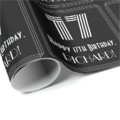 17番目の誕生日:インスパイアアールデコ「17」を見る/名前 ラッピングペーパー (ロールコーナー)