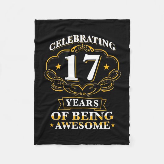 17祝年間の存在素晴らし フリースブランケット (正面)