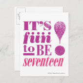 17紫色おもしろい2 B ポストカード (正面/裏面)