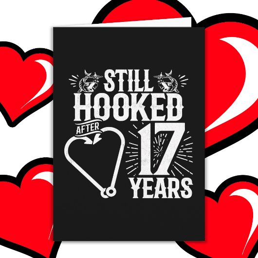 17結婚した年魚釣り17おもしろい周年 カード