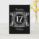 17結婚周年モノクロ カード (黄色い花)