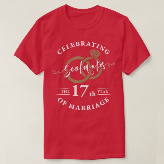 17結婚周年記念17年 Tシャツ (デザイン正面)