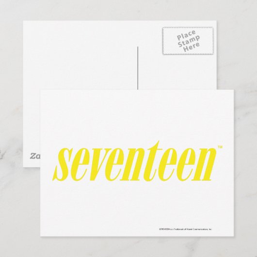 17色のロゴ – 黄 ポストカード (正面/裏面)