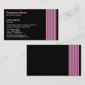 17行 – 黒のピンクと白 名刺 (正面/裏面)