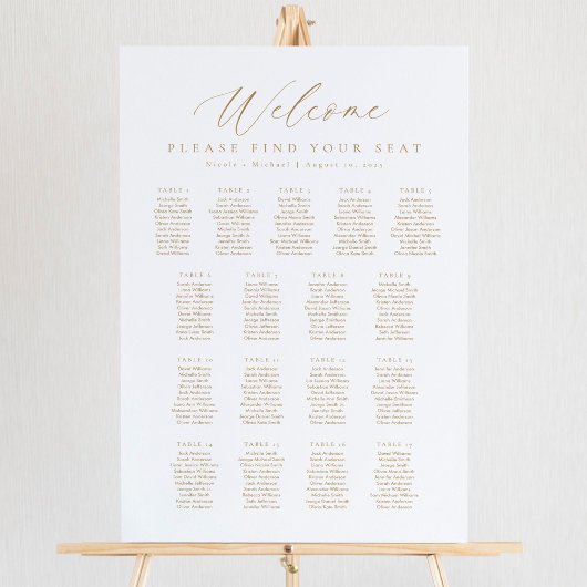17表ウェルカムシーティングチャート ポスター