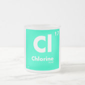 17要素の塩素|の周期表 フロストグラスマグカップ (中央)