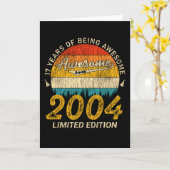 17誕生日から2004年素晴らし17歳 カード (黄色い花)