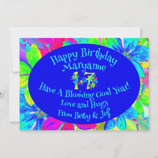 17誕生日に咲く虹の花 (裏面)