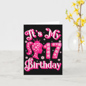 17誕生日の少女の人形17歳G カード (黄色い花)