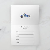 17誕生日フレーミングバイクパーティの招待状 招待状 (内部)