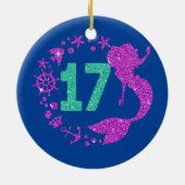 17誕生日マーメイドガール歳17 セラミックオーナメント (裏面)