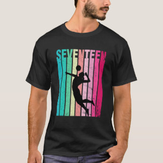 17誕生日レトロバレーボール選手17歳 Tシャツ