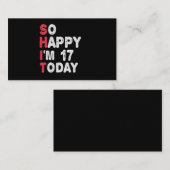 17誕生日嬉しい私は17今日のギフトおもしろい エンクロージャーカード (正面/裏面)