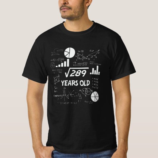 17誕生日平方根Math 17歳Bday Tシャツ (正面)