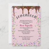 17誕生日用チョコレートアイシング 招待状 (正面)