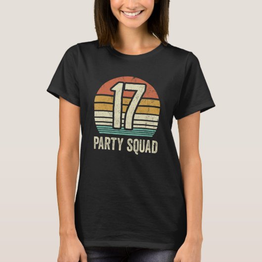 17誕生日17パーティークルー分隊17th BdayグループBi Tシャツ (正面)