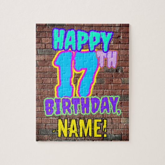 17誕生日～おもしろい、アーバングラフィティインスパイアルック ジグソーパズル (縦)