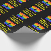 17誕生日:おもしろい、カラフルレインボーインスパイア# 17 ラッピングペーパー (角)