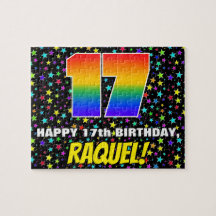 17誕生日:おもしろい、カラフル星野パターン