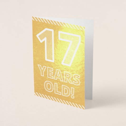 17誕生日:「はっきりした17歳！」 金箔カード 箔カード (正面)