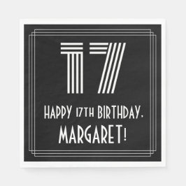 17誕生日:インスパイアアールデコ検索"17" +名前 スタンダードランチョンナプキン