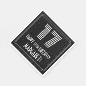 17誕生日:インスパイアアールデコ検索"17" +名前 スタンダードランチョンナプキン (角)