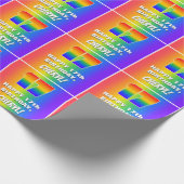 17誕生日: カラフル、おもしろいレインボーパターン# 17 ラッピングペーパー (角)