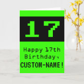 17誕生日:ネディ/オタク系のスタイル「17」と名前 カード (黄色い花)