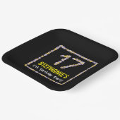 17誕生日:フローラ花数名前をカスタムする ペーパープレート (傾斜あり)