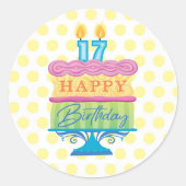 17誕生日 ラウンドシール (正面)