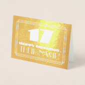 17誕生日:名前+アールデコインスパイア「17」を見る 箔カード (正面)