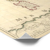 1700イタリアの地図 ポスター (角)