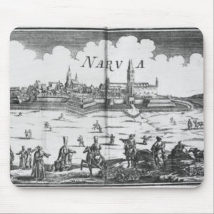 1700年にNarvaを包囲しているロシアのな軍隊 マウスパッド