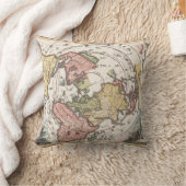 1700年の世界地図の枕 クッション (ブランケット)