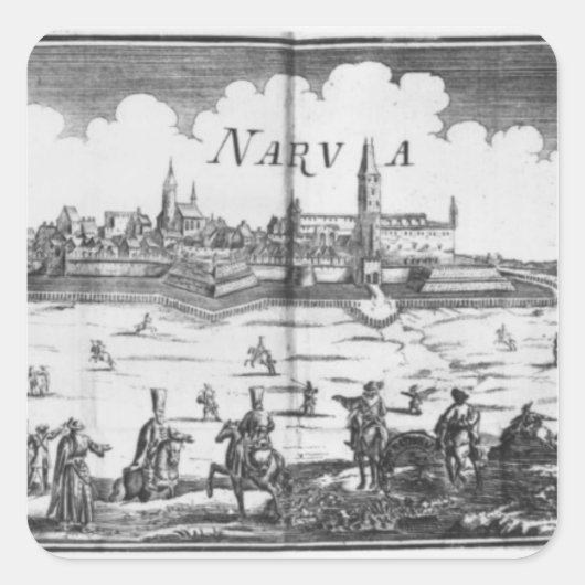 1700年ロシアのにナルヴァを包囲する軍 スクエアシール (正面)