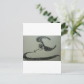 1700年代の死の天使アメリカの墓擦りデザイン ポストカード (スタンド正面)