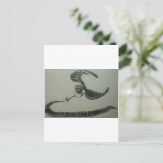 1700年代の死の天使アメリカの墓擦りデザイン ポストカード (スタンド正面)