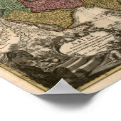 1700年代アジアの地図 ポスター (角)