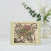 1700年代アジアの地図 ポストカード (スタンド正面)