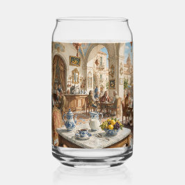 1700年代シチリア様式のパレルモのコーヒーハウス ガラス缶