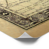 1700年旧世界地図ポスター ポスター (角)