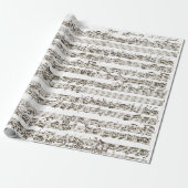 1700音楽フーガ作曲手書きノート ラッピングペーパー (アンロールド)