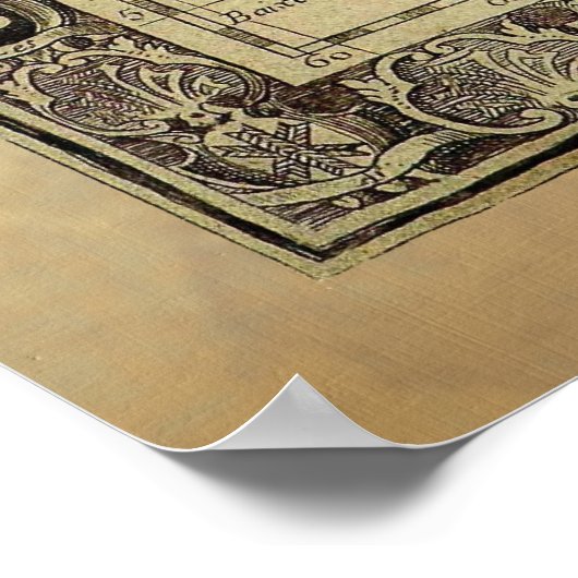 1700 AD OLD WORLD MAP Poster ポスター (角)