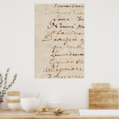 1700sヴィンテージスフランスのクリプトレトロ処理紙 ポスター (キッチン)