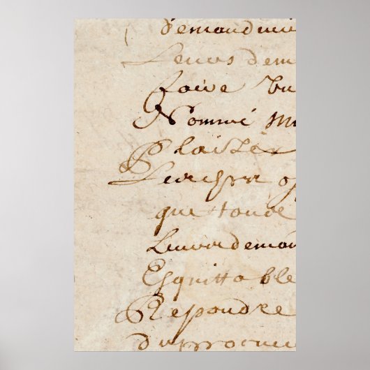 1700sヴィンテージスフランスのクリプトレトロ処理紙 ポスター (正面)