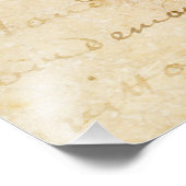 1700sヴィンテージフランスのアンティークスクリプトの背景 フォトプリント (角)