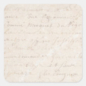 1700sヴィンテージフランスのレトロスクリプトパーチメント紙 スクエアシール (正面)