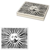 1700s太陽と顔 ラバースタンプ (押印)